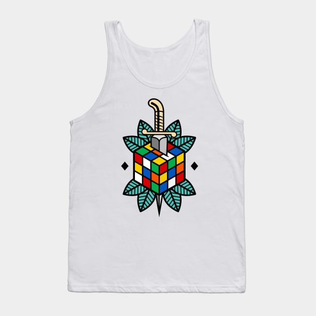 Rubiks Cube Tattoo Tank Top by Woah_Jonny